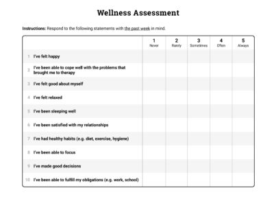 Wellness Assessment