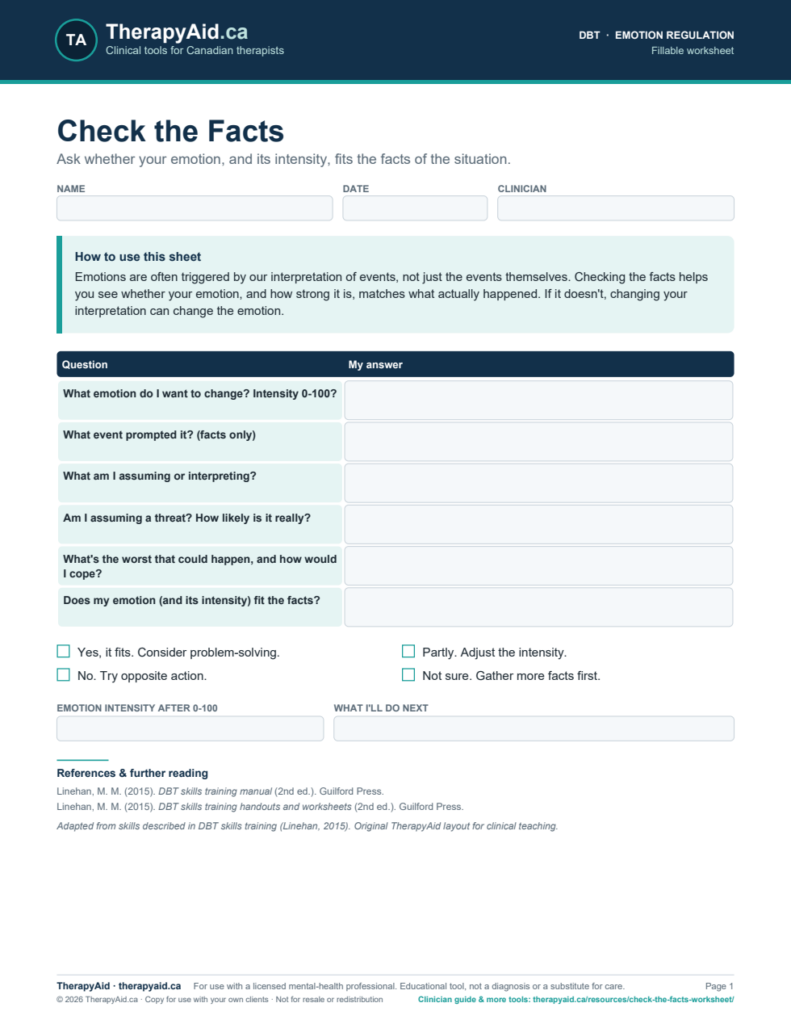 Preview of the Check the Facts worksheet