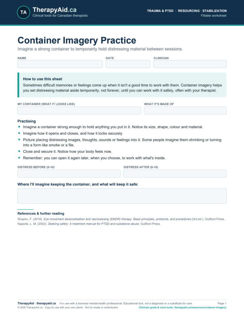 Preview of the Container Imagery Practice worksheet