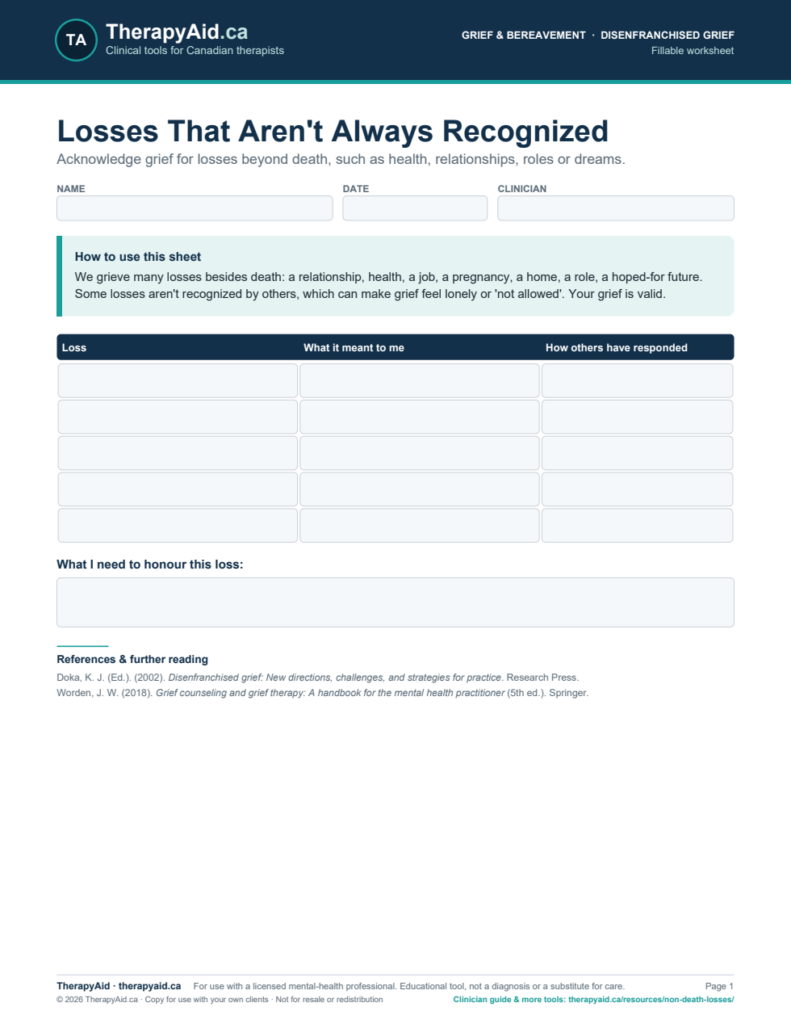 Preview of the Losses That Aren’t Always Recognized worksheet