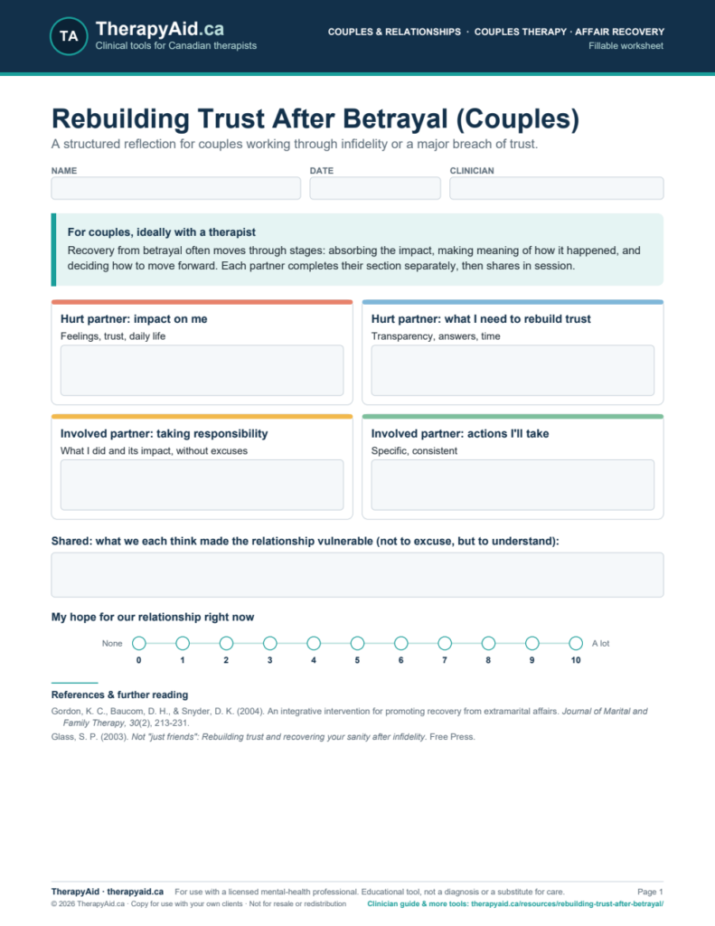 Preview of the Rebuilding Trust After Betrayal (Couples) worksheet