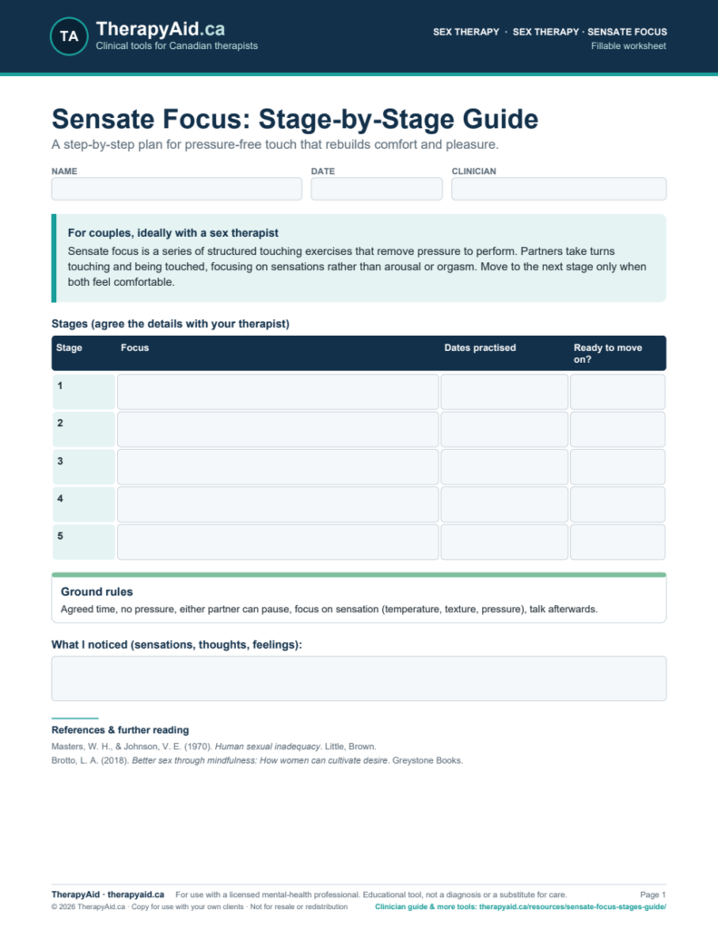 Preview of the Sensate Focus: Stage-by-Stage Guide worksheet